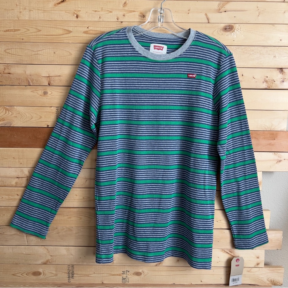 Levi’s NWT Multicolored striped Crew neck Long sleeve Kids Top Size XL (13/15)